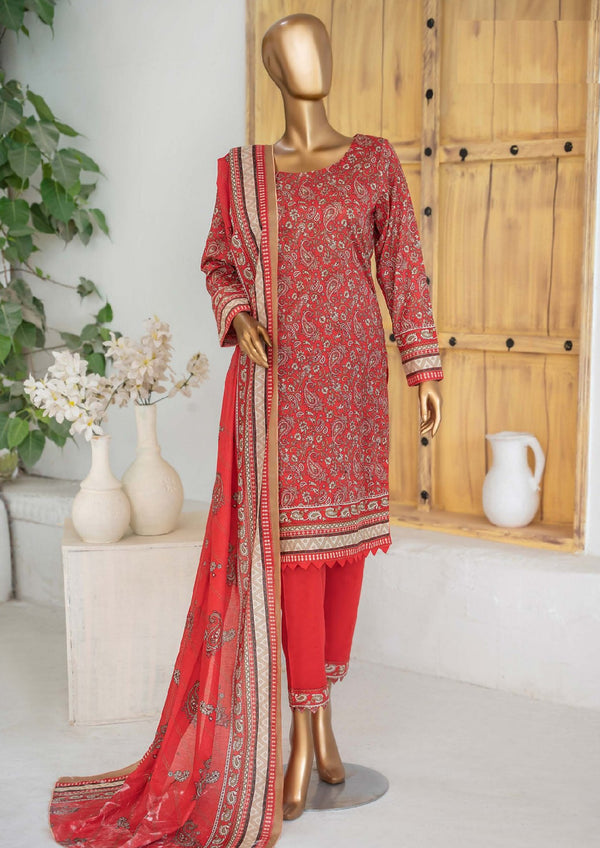 3 Piece - Digital Printed Luxury Lawn.