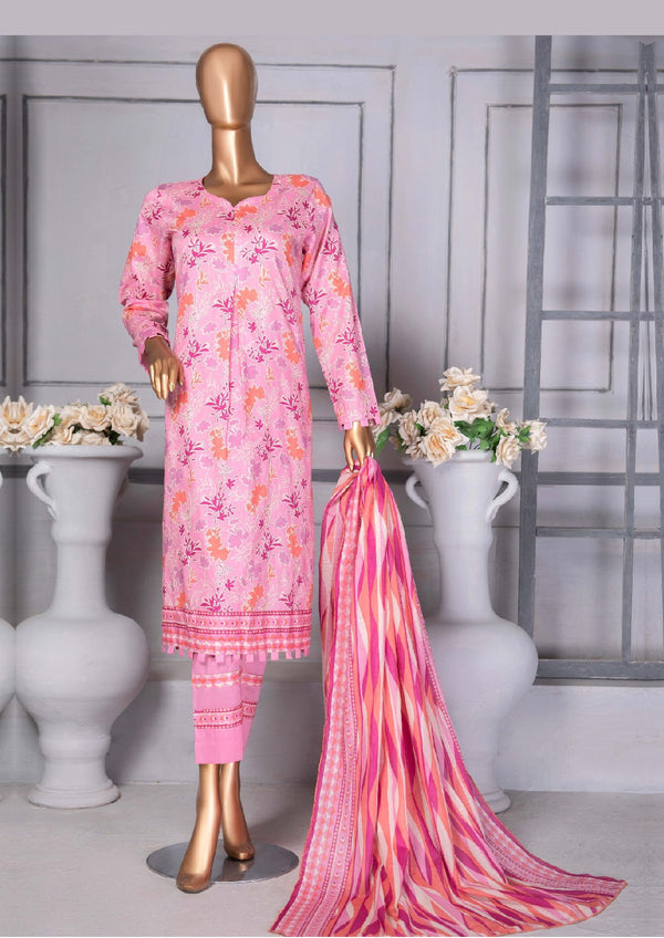 3 Piece - Digital Printed Luxury Lawn.