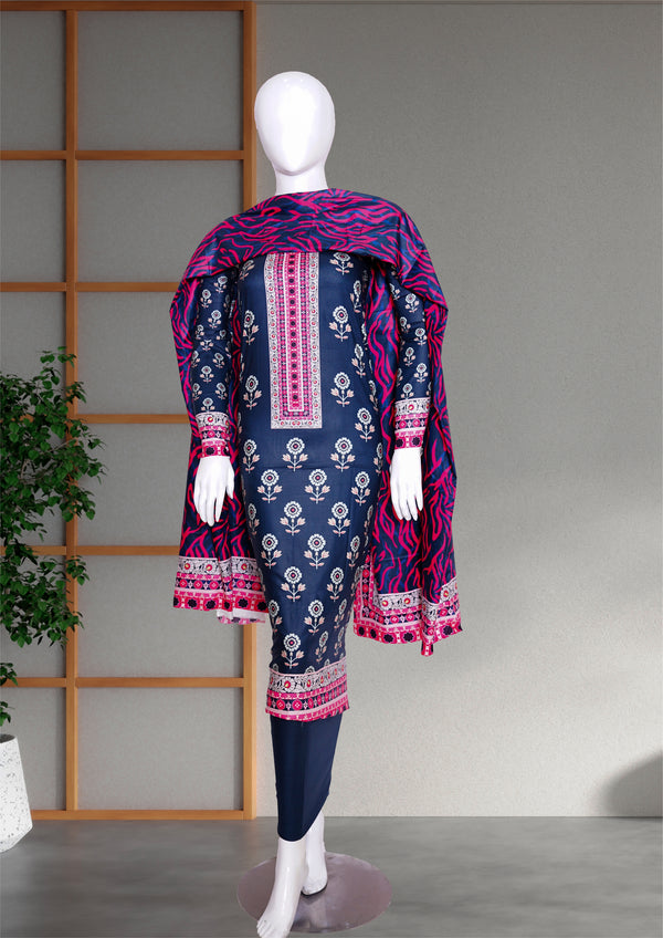 3 Piece - Printed Linen.