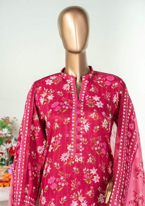 3 Piece – Printed Bana Dora Lawn Suit.
