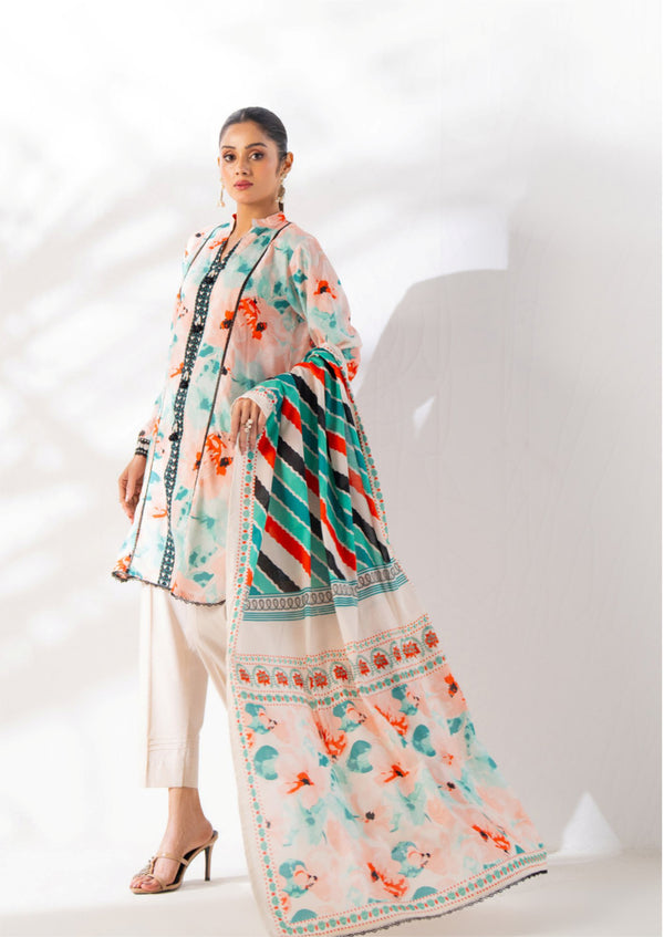 3 Piece - Digital Printed Luxury Lawn.