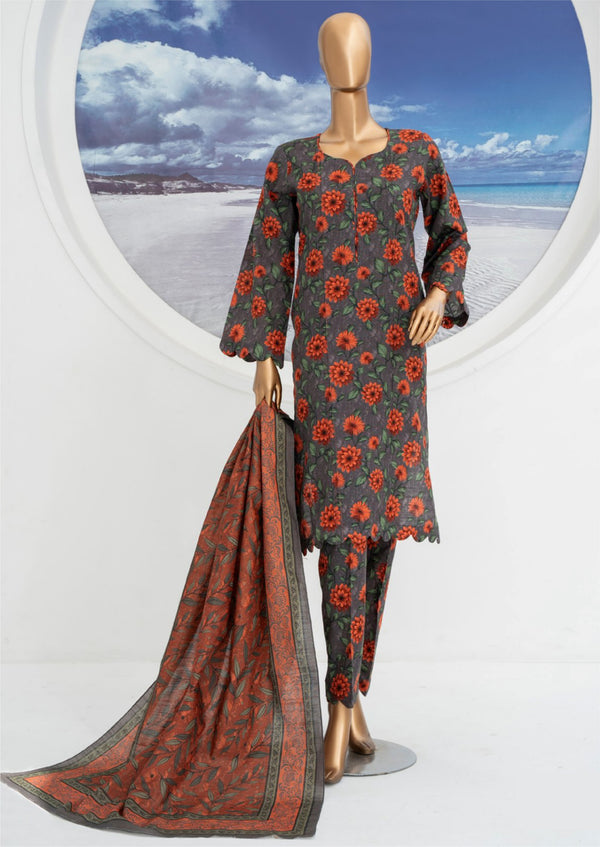 3 Piece – Allover Khaddar Suit.