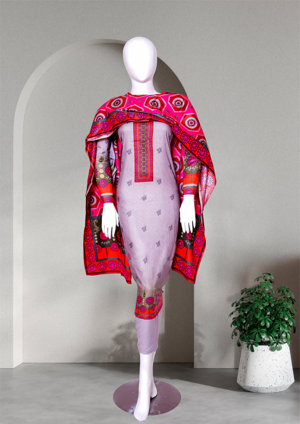 3 Piece - Printed Linen.