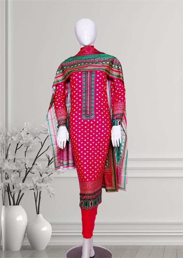3 Piece - Printed Linen.