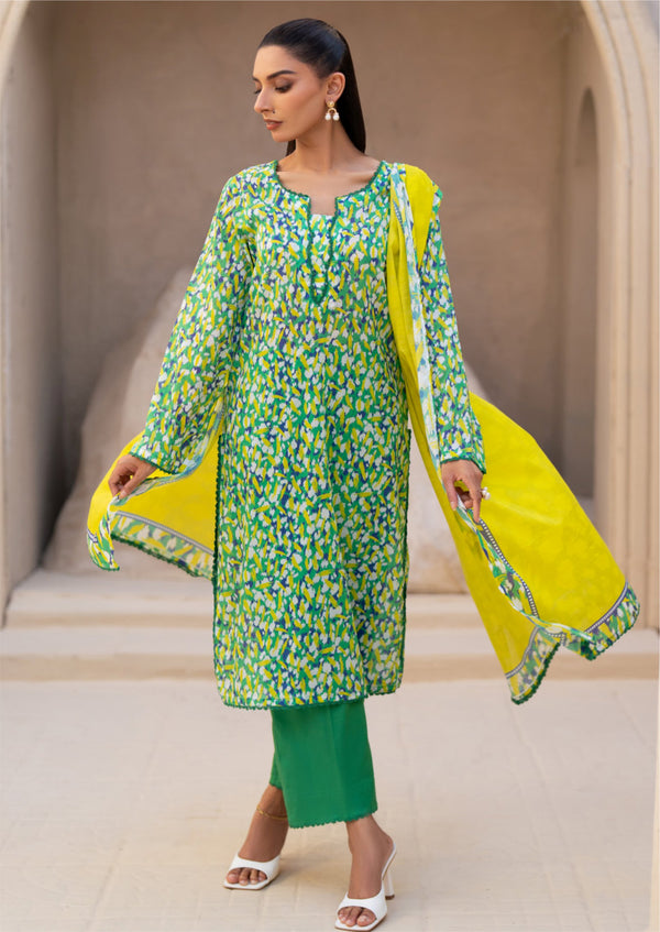 3 Piece - Digital Printed Luxury Lawn.