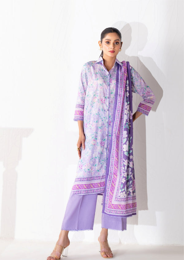 3 Piece - Digital Printed Luxury Lawn.