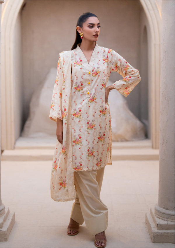 3 Piece - Digital Printed Luxury Lawn.