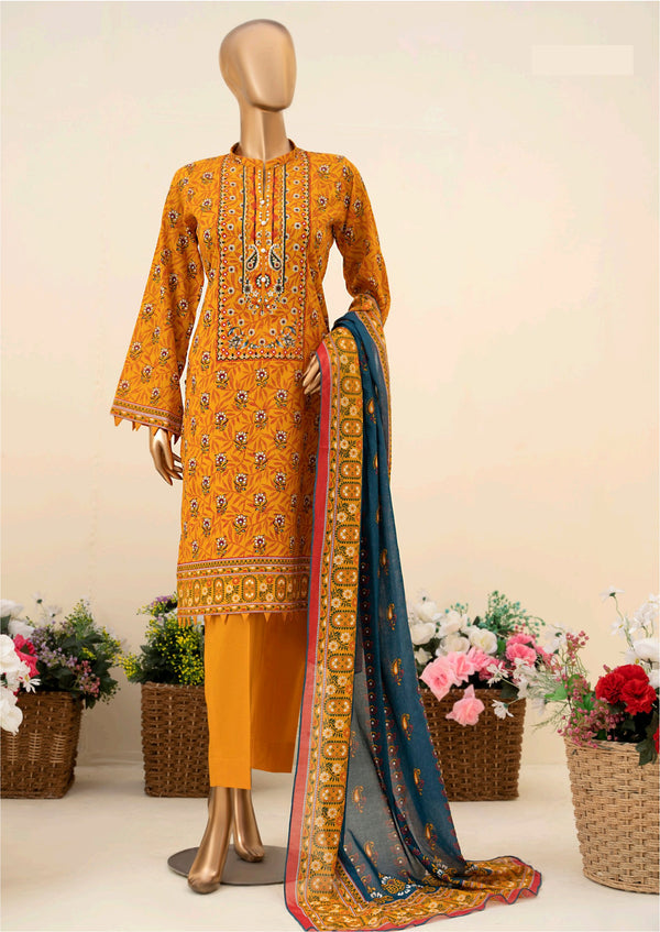 3 Piece – Printed Lawn Suit.
