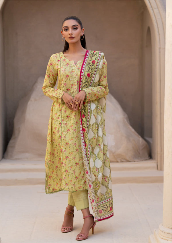 3 Piece - Digital Printed Luxury Lawn.
