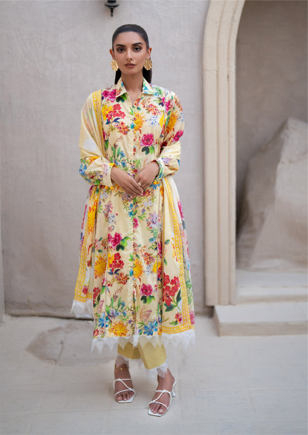 3 Piece - Digital Printed Luxury Lawn.