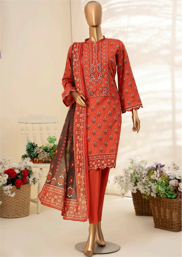 3 Piece – Printed Lawn Suit.