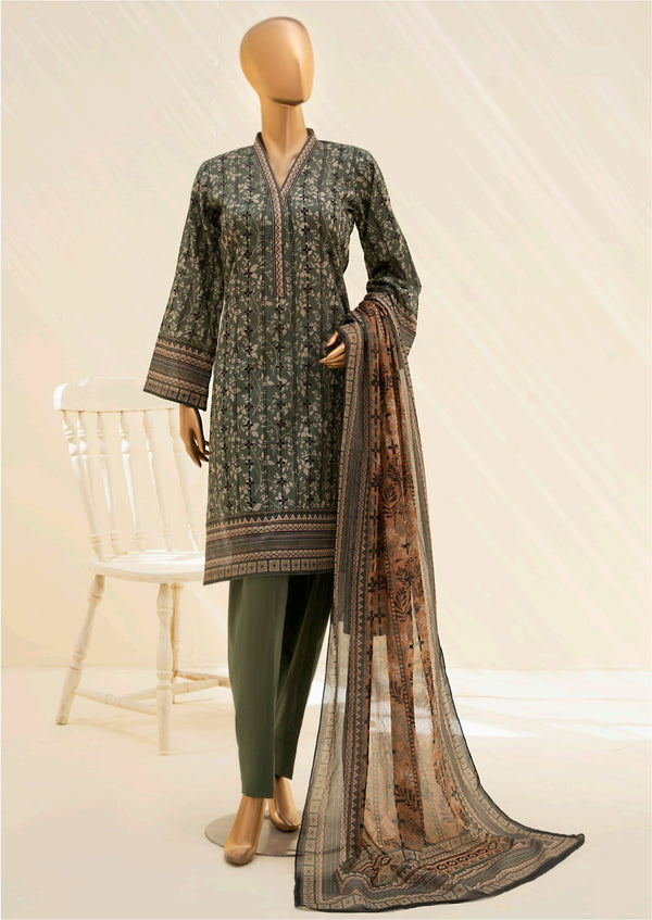 3 Piece – Printed Lawn Suit.